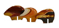 Assorted Wonderstone Bears are in deep colorful shades of yellow, orange, red, pink and multiple shades of maroon.
