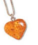 Sample of an Amber heart pendant.