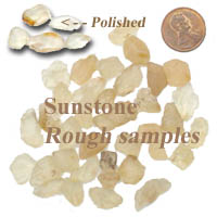 Samples of the Oregon State Gemstone - Oregon Sunstone.  Click here to save more on your purchases and shipping!