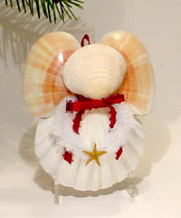 Coastal Sea Shell Angel Ornaments - Made in Oregon.